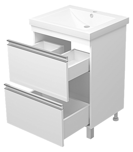 Комплект мебели 60 "Ингрид-60" напольная 2 ящ. эмаль MISTY (ум.Анита,58)