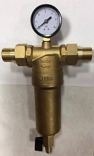 Фильтр с манометром 1" для горячей воды металл (JH155)  VIEIR (8шт) 