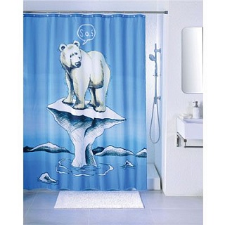 Штора для ванной комнаты, IDDIS, 200*180 см, полиэстер, polar bear, SCID180P