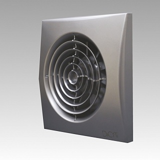 Вентилятор AURA 5C gray metal (настенный,потолочный,уровень шума 30 дб.) D125 осевой вытяжной(16)