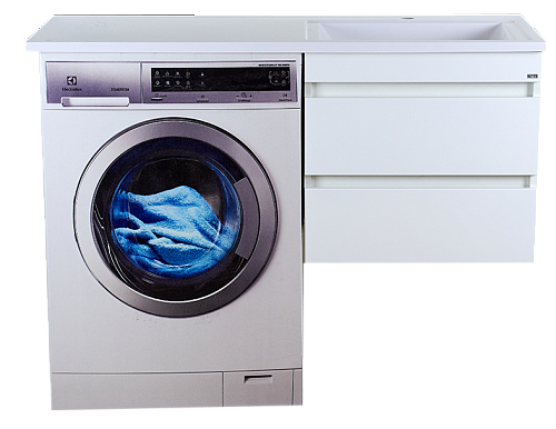 Комплект мебели 55 "Фостер,55" под стир. машинку подвесная 2 ящ. левая MISTY (ум.Гавана,120)