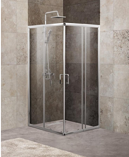 Душевое ограждение BELBAGNO UNIQUE-A-2-75/90-C-Cr  прозрачное стекло