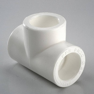 Тройник однозначный 90 белый РВК