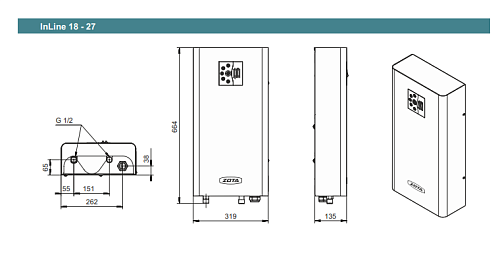 Проточный водонагреватель ZOTA InLine 18 ВЫГОДА!