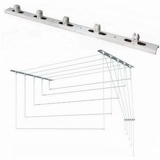 Сушилка потолочно-настенная Лиана-5  1,2м белая 