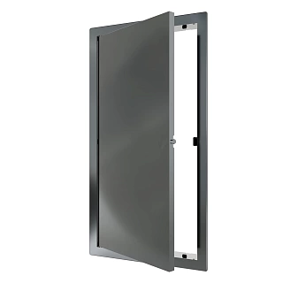 Сантехнические люки L1530N GRAY с магн. замком 150х300 (172х322) с фланцем (24)