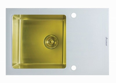 Кухонная мойка Seaman Eco Glass SMG-780W Gold (PVD)