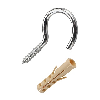 Набор №2 (дюбель-ёж 5,0*30+шуруп-полукольцо 3,0*30) (8) (арт.1290)