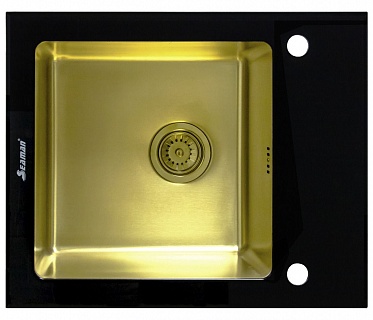 Кухонная мойка Seaman Eco Glass SMG-610B Gold (PVD)