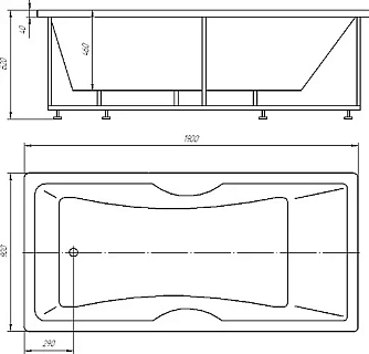 Ванна акриловая Феникс 190х90