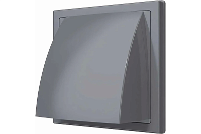 Выход стенной с обр.клапаном 1515К10ФВ  150х150 с фл.100,сер (20)