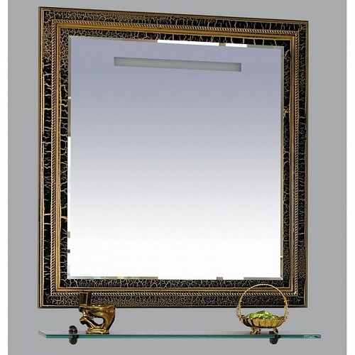 Fresko - 90 Зеркало с пол. Краколет черный патина