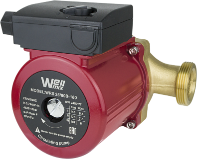  . WRS 25/80-180 B (.) DN25, PN10, Qmax=83/, Hmax=8, Tmax=110, 220, 248, 3-.,   (17109979) Wellmix
