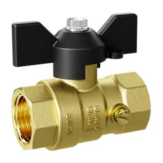 Кран шаровый LD Pride 44.15.В-В.2М.Б Ду 15 М20 Ру 16 бабочка для манометра