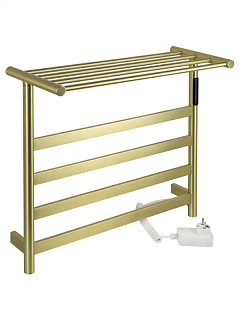 Полотенцесушитель "Kraftte" 510х575 П4 с полкой ЗОЛОТО матовое электро САНАКС 44021