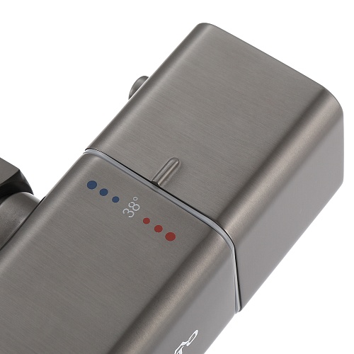 Душевая система "RAIN" (RAI-1028GM) термостат, воронёная сталь TOKITO