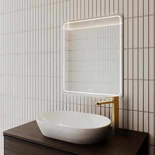 Смеситель д/умывальника "AOMORI" (AOM-1012BG) нерж, высокий, браш.золотоTOKITO