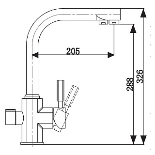 Смес д/кухни Kaiser Decor ф40 под фильтр бежевый мрамор (40144-7)
