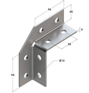 Угол универсальный TAU 90 38-41 4F8 (12 шт/кор) (09253001)