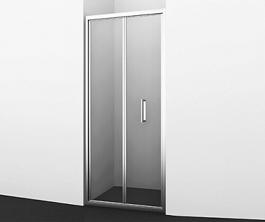 Дверь для душа WasserKraft Weser 0,9х2,0 складной мех.нерж, стекло 6мм WasserSchutz  78F04