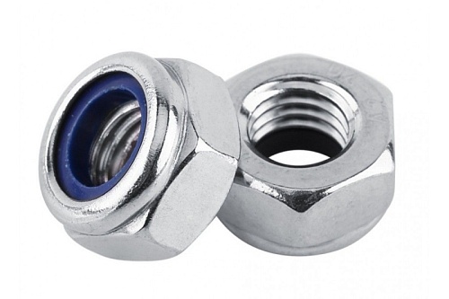 Гайка шестигранная M6 DIN985 с нейлон.вставкой