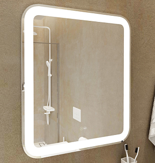 Зеркало 80 "Edifice-80х70" подсветка сенсор на зеркале арт.ЗЛП107 IDDIS