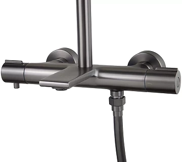 Душ. система KAISER Serio с термостатом воронёная сталь (05382-15)