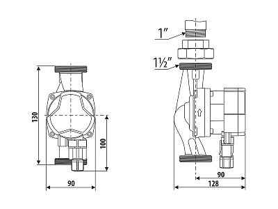  . PRIME-A1-156-130 DN15, PN10, Qmax= 3,73/, Hmax= 6, Tmax=110, 220,   (5115) Aquario