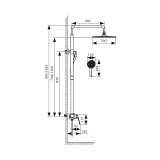 Душевая система "RAIN" (RAI-1019) TOKITO