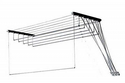 Сушилка потолочно-настенная Лиана-5  1,40м белая